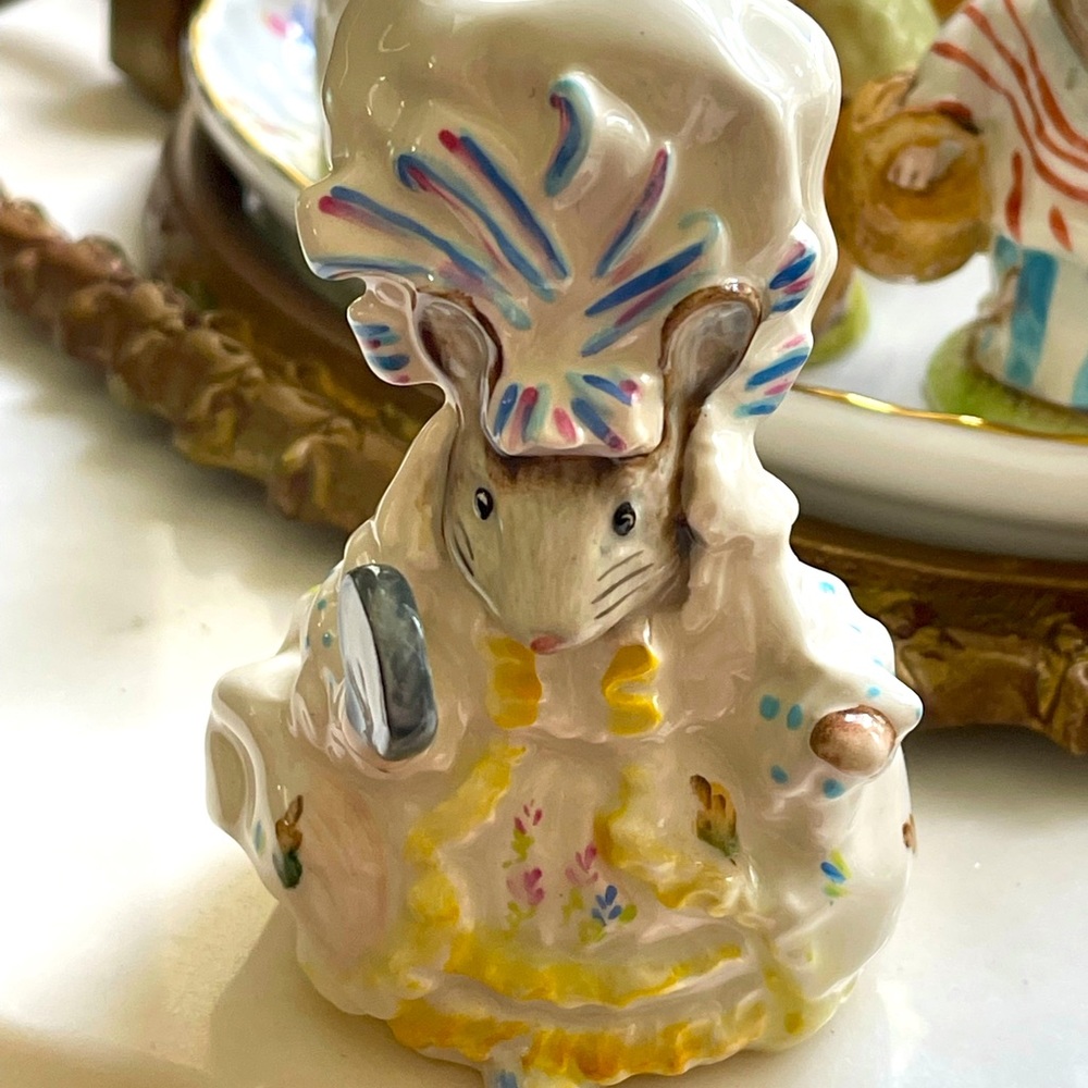 Vintage Lady Mouse Figurine